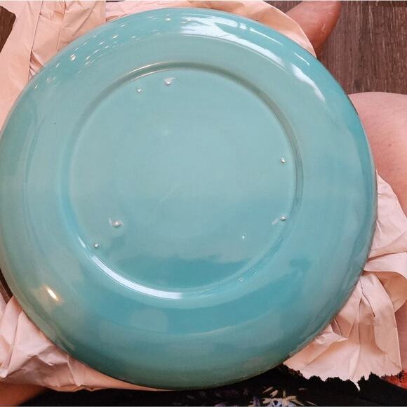 Jaska of California Cascade Ware Blue with Brown Drip Vintage Dinner Plate 6Pc - Picture 5 of 8